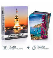 36 adet 10x15 Fotoğraf Baskı + 36 Adet Fotoğraf Kapasiteli Boş Albüm - FUJİFİLM Solmaz Baskı