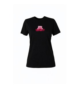Trender 26YL71595004 Siyah Kadın T-Shirt Ayıcık Baskı
