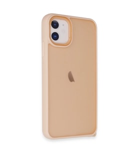 İphone 12 Kılıf Elegant Kapak - Pudra