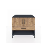 Kronos Şifonyer 2 Raflı Tek Çekmeceli 2 Kapaklı 88x59x80 Antrasit-Çam