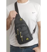 Lederax Çift Taraf Askılı Göğüs Çantası Bodybag LD266 Sarı