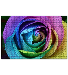 Cakapuzzle Rengarenk Gül Yakın Çekim 120 Parça Puzzle Yapboz MDF (Ahşap)