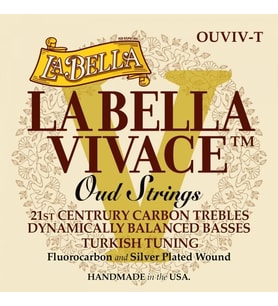La Bella OUVIV-T Vivace Karbon Ud Teli Seti (Türk Sistemi) Karbon Tensiyon, Parlak ve Güçlü Projeksiyon, Profesyonel Seri