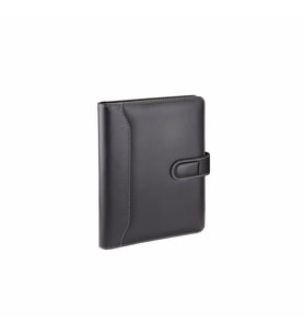 Organizer Ajanda Kılıflı Tarihsiz Çizgili 160 Yaprak 17x24 Defterli Dilli Mıknatıslı Rainbow Vegan 20x26 cm (Siyah)