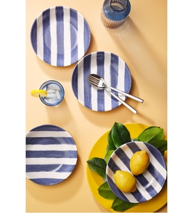 Kütahya Porselen Kütahya Porselen Ocean Line 4 Parça 20 Cm Pasta Tabağı Mavi