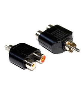 Jack Dönüştürücü - 2 Dişi RCA 1 Erkek RCA 3.5 mm Jack