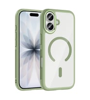 Apple iPhone 17 Uyumlu Kılıf M-Safe Şarj Özellikli Metal Kamera Çerçeveli Zore Tiko Kapak (Açık Yeşil)