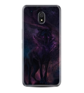 Xiaomi Redmi 8A 8 Pro 9C 9T 10C 11T Pro Kılıf Desenli Silikon Black Purple Wolf 1791