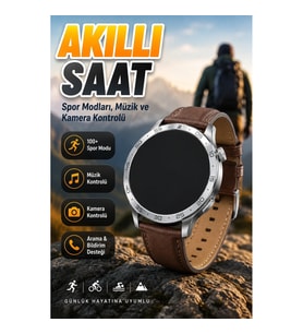 Çok Fonksiyonlu Akıllı Saat – Spor Modları, Müzik ve Kamera Kontrolü