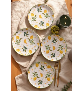 Keramika Lemon Nordic Pasta Tabağı 22 Cm 4 Adet 22090