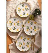 Keramika Lemon Nordic Pasta Tabağı 22 Cm 4 Adet 22090
