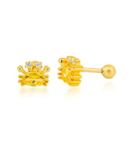 Yengeç Figürlü Gümüş Piercing