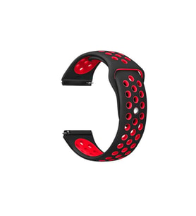 Samsung Galaxy Watch 42mm Uyumlu 20mm Kordon Silikon Esnek Yumuşak Delikli Spor KRD-02 Kayış