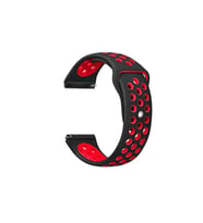 Samsung Galaxy Watch 42mm Uyumlu 20mm Kordon Silikon Esnek Yumuşak Delikli Spor KRD-02 Kayış