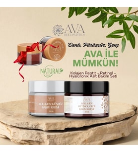 AvA Kolajen Peptit - Retinol - Hyaluronik Asit Doğal Bakım Seti
