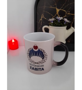ZABITALARA ÖZEL SİHİRLİ  KUPA BARDAK