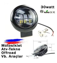 Motosiklet Atv Offroad Tekne Traktör Vb. Araçlar İçin Sis Farı 1 Adet