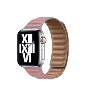 Apple Watch 38mm Uyumlu Kordon Suni Deri Baklalı KRD-34 Kayış