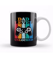 Dad Level Unlocked Gaming New Dad Baby Announcement Fathers Day Daddy To Be Video Game First 07 Kupa Bardak Porselen