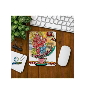 Kahve Çiçeği Baskılı Oyuncu Mousepad 0108