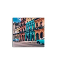 Eski Model Araba Ile Renkli Havana Tablo - 107663 - 50x50 Cm