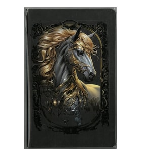DEFFTER JUST ART- IFICAL HORSE SERT KAPAK 13.5x21cm ÇİZGİLİ DEFTER 96 YP.