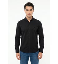 Erkek Spor Slim Fit Uzun Kol Likralı Gömlek BGL-ST05465