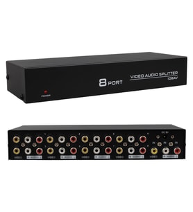 Powermaster PM-4832 8 Port Video Stereo Audio Dağıtıcı Çoğaltıcı 1024X768-85HZ