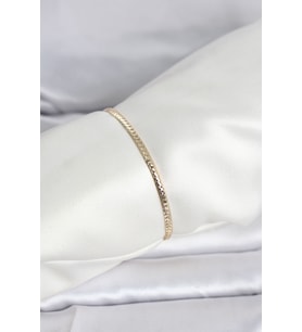 CM 14K Gold Renk Yassı Zincir Model Kadın Bileklik - TJ-BB8291