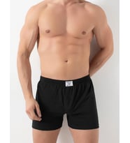 6 Adet Donex Erkek Pamuklu Düz Renk Penye Boxer 2303 (Siyah)