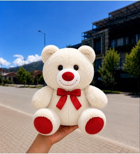 Sevimli Peluş Ayıcık 30cm - Hediyelik & Sevimli Uyku Arkadaşı Peluş Oyuncak