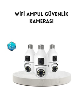 Ampul Tipi WiFi Kamera 2MP Lensli Full HD Görüntü ve Akıllı Hareket Algılama