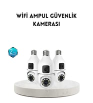 Ampul Tipi WiFi Kamera 2MP Lensli Full HD Görüntü ve Akıllı Hareket Algılama