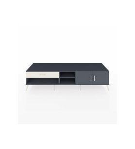 Kronos TV Ünitesi 2 Raflı Tek Çekmeceli 2 Kapaklı 220x59x51 Antrasit-Antrasit/Aytaşı