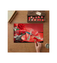 Romantik akşam yemeği Konsepti Tasarımı 240 parça Ahşap Puzzle Ahşap Kutuda MP00428
