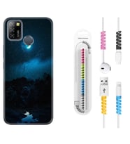 INFINIX Smart 4 5 6 Zero 8 S5 Pro Kılıf Kablo Koruma Spiral Silikon Gece 1633