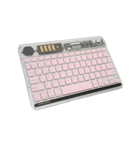 ZR612 Rgb Şeffaf Pembe Bluethooth Klavye