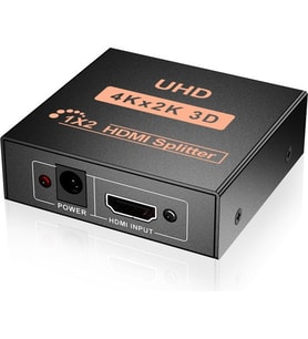 Class HDMI Çoklayıcı 1 Giriş 2 Çıkış UHD 4KX2K 3D HDMI Splitter (Siyah)