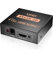 Class HDMI Çoklayıcı 1 Giriş 2 Çıkış UHD 4KX2K 3D HDMI Splitter (Siyah)