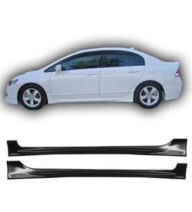 Honda Civic Fb7 Mugen Yan Marşpiyel Seti Plastik 2 Adet Mat Siyah 2012 2013 2014 2015 2016 karlık+ek+bodykit