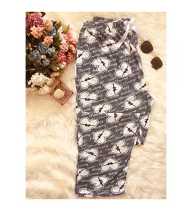 Cepsiz Yazlık Kadın Pijama Altı B9 (Gri)