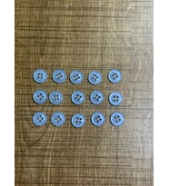 1 CM 15 ADET 4 DELİKLİ DÜĞME DİKİŞ AKSESUARI GÖMLEK KOL DÜĞMESİ (Mavi)