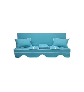 MİRZADE ELİT SALINCAK MİNDERİ SU İTİCİ KUMAŞ GRİ SÜNGER FERMUARLI SET-turkuaz mavi drm 2925