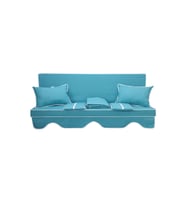 MİRZADE ELİT SALINCAK MİNDERİ SU İTİCİ KUMAŞ GRİ SÜNGER FERMUARLI SET-turkuaz mavi drm 2925
