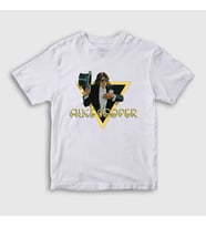Presmono Unisex Çocuk Beyaz Welcome Alice Cooper T-Shirt 500498tt (Beyaz)