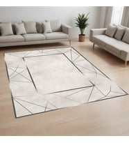 Eliana Home Dijital Baskı Yıkanabilir Kaymaz Taban Salon Halısı Ve Yolluk LN010-FNL260 (Krem)