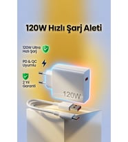 120 Watt Type C Hızlı Şarj Reno 4 5 6 Uyumlu