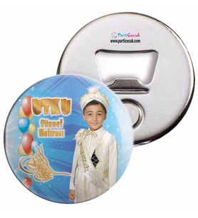 Sünnet Tuğralı ve Balonlu Parti Malzemeleri Açacaklı Magnet