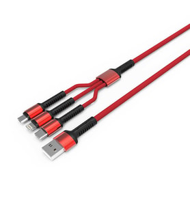 Lexroo LC93 3 in 1 Usb Kablo - Kırmızı