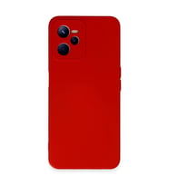 Realme C35 Kılıf Nano İçi Kadife Silikon - Kırmızı